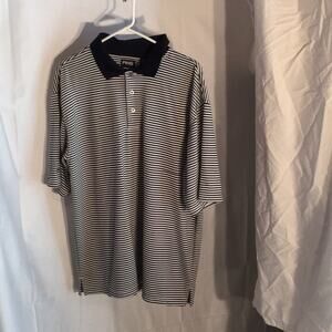 Ping xl black/white stripes polo euc